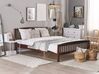 Klasická tmavě dřevěná manželská postel 180x200 cm CASTRES_710824