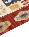 Kelim Teppich Wolle mehrfarbig 80 x 300 cm orientalisches Muster Kurzflor VOSKEHAT_858475
