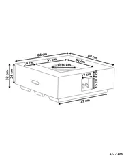 Gas Fire Pit HEKLA Concrete Light Grey_956436