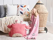 Lot de 2 coussins décoratifs JARGALLI 35 x 35 cm Coton Crabe Rose_941460