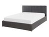 Faux Leather EU Double Size Ottoman Bed Grey DREUX_793181