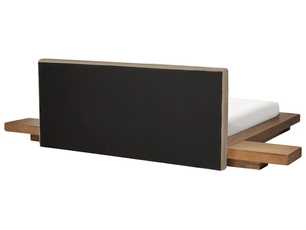 Łóżko LED Boucle ZEN 160 x 200 cm Jesion naturalny_1079879