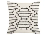 Set of 2 Decorative Cushions MYRTUS 45 x 45 cm Cotton Beige Geometric Pattern_839968