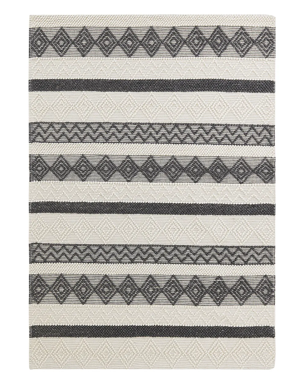 Rug DAVUTLAR Light Beige 140 x 200 cm Wool_848505