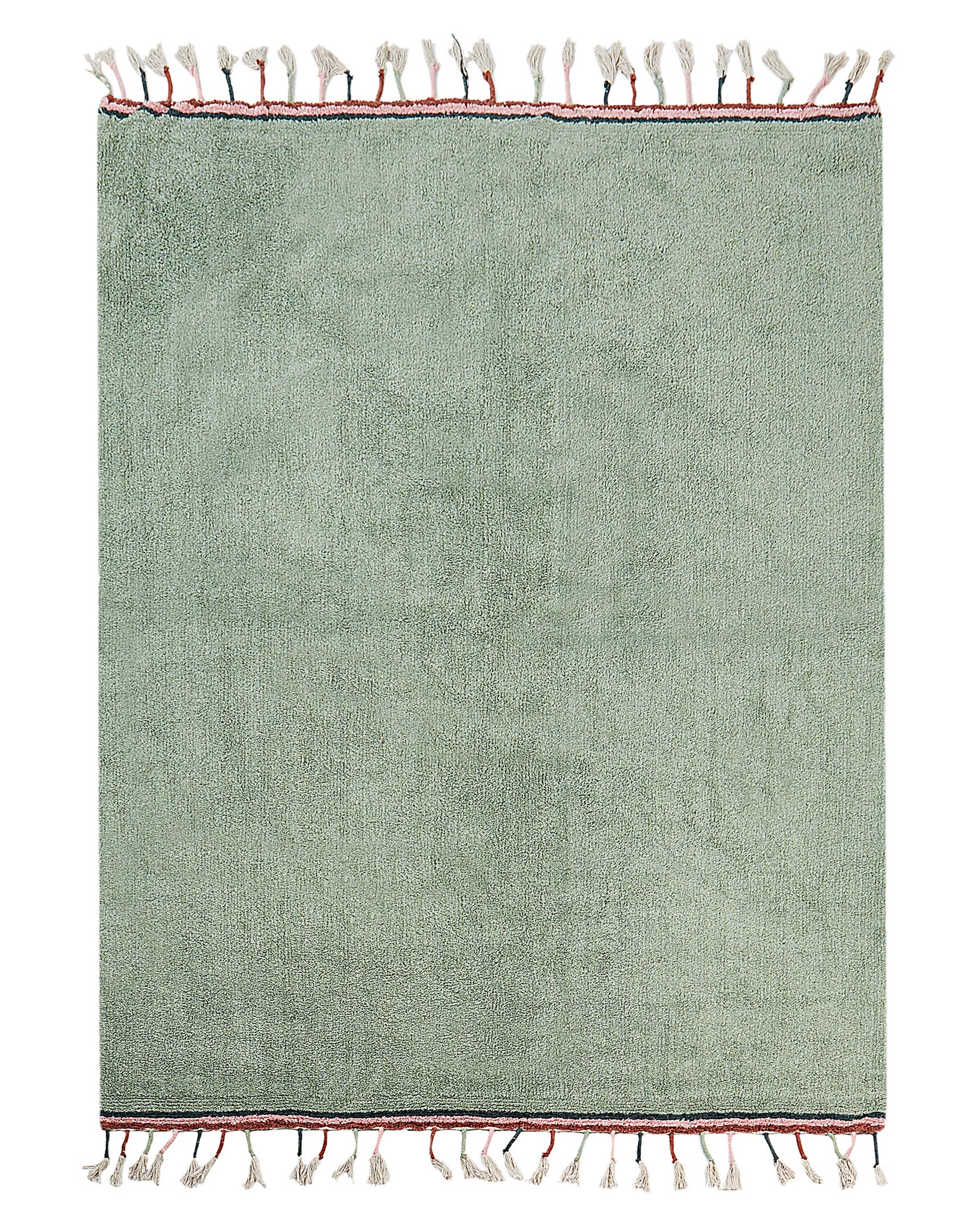 Tapete em algodão verde 140 x 200 cm CAPARLI_907219