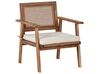 Lounge Set zertifiziertes Akazienholz hellbraun 4-Sitzer Auflagen hellbeige ARENELLA_928379