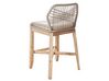 Concrete Bistro Set Light Wood and Grey TALAMONE_932237