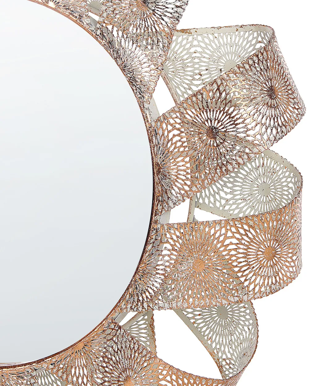 Wall Mirror MANGALORE 54 cm 54 cm Metal White_748013