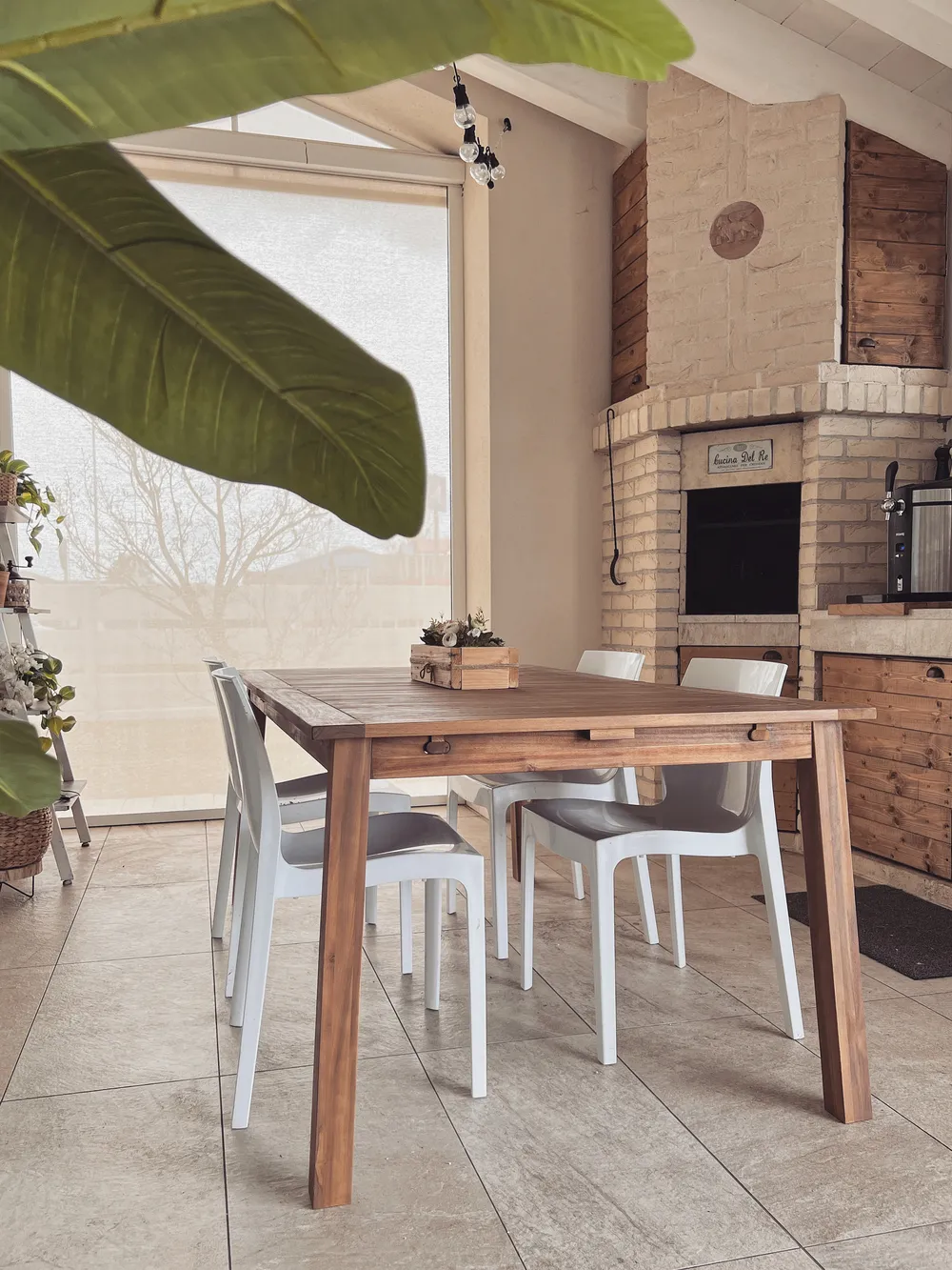 Extending Garden Dining Table CESANA 180/240 cm 100 cm Acacia Wood Light Brown_822818
