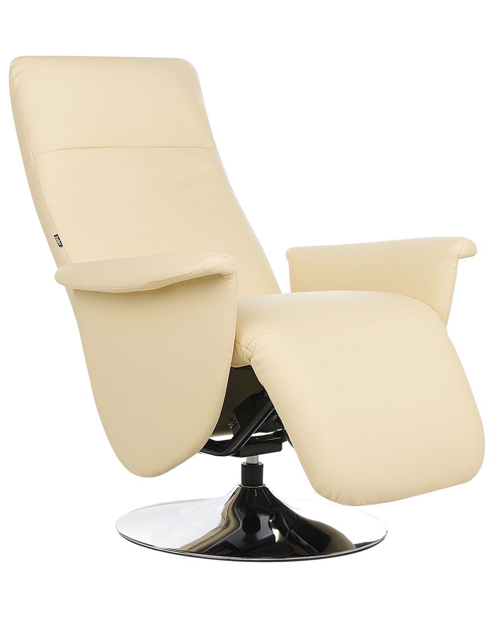 Recliner Chair PRIME with Footrest Faux Leather Light Beige