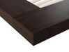 EU King Size Faux Leather Headboard Bed Dark Wood ZEN_751559