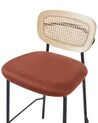 Lot de 2 chaises de bar en tissu orange MAYETTA_931908