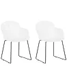 Set of 2 Dining Chairs SYLVA White