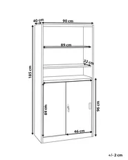 Szafka biurowa MUSCOVITE Metal Biały_929637