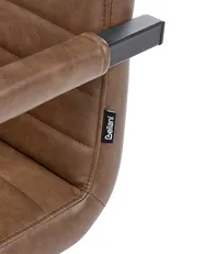 Lot de 2 chaises de conférence BUFORD Cuir PU Marron_938028