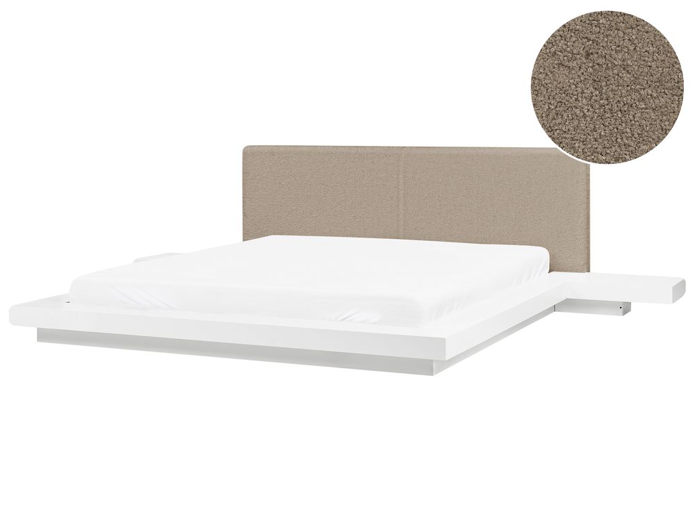 Waterbed Boucle ZEN 180 x 200 cm (EU Super King) White