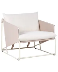 Sedia con cuscino PONTE Metallo Beige chiaro_1013280