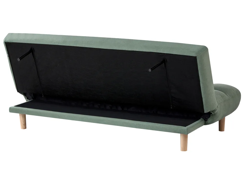 Sofa Bed 2 Seater RISOR Fabric Light Green_1053587