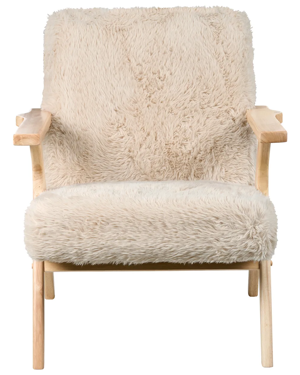 Poltrona KISA Finta pelliccia Beige chiaro_1019298