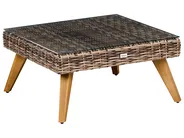Garden Corner Sofa with Table 6 Seater VITTORIA PE Rattan Olive Green_1091856