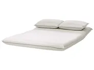 Sofa Bed 2 Seater ROROS Faux Linen Off-White_1038988
