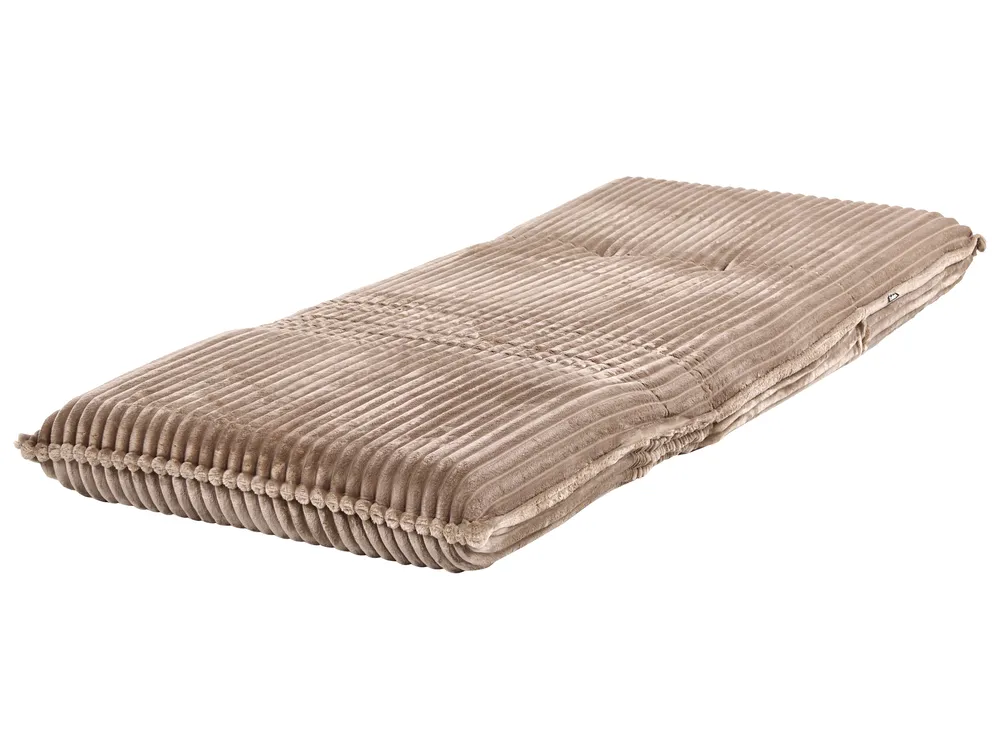 Divano letto singolo LYSEKIL Velluto a coste Marrone chiaro_1043276