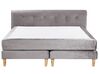 Sametová postel 180 x 200 cm šedá MARQUISE_798428