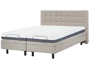 Adjustable Bed Fabric DUKE 160 x 200 cm (EU King Size) Beige_798030