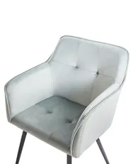 Set of 2 Dining Chairs JASMIN Velvet Mint Green_710894