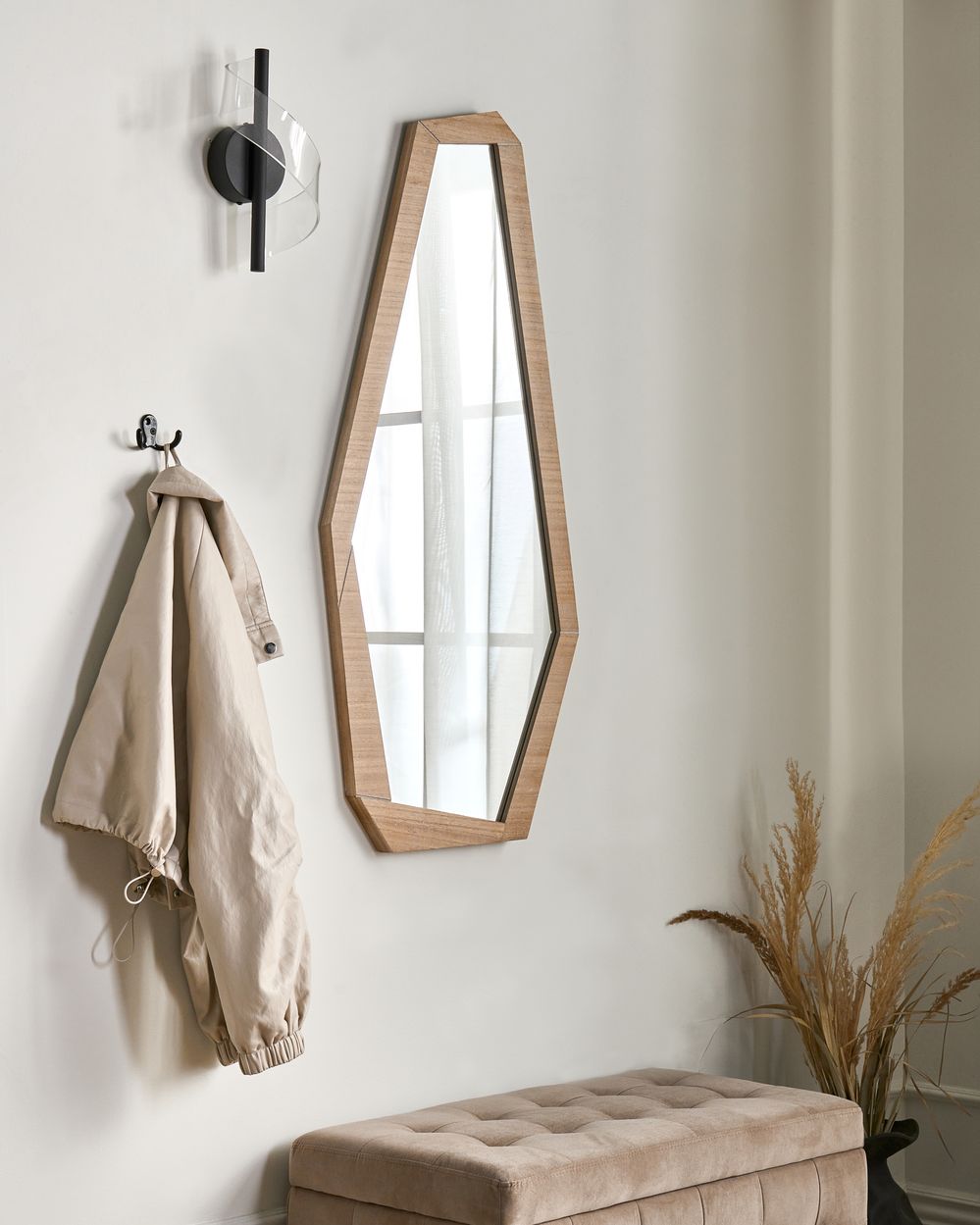 Zrkadlo CHANU 44 cm 104 cm Svetlohnedá