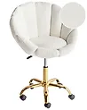 Desk Chair ANNABELLE Boucle White