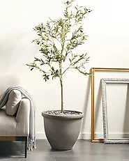 Plant Pot TESALIA 49 cm Grey_1184025
