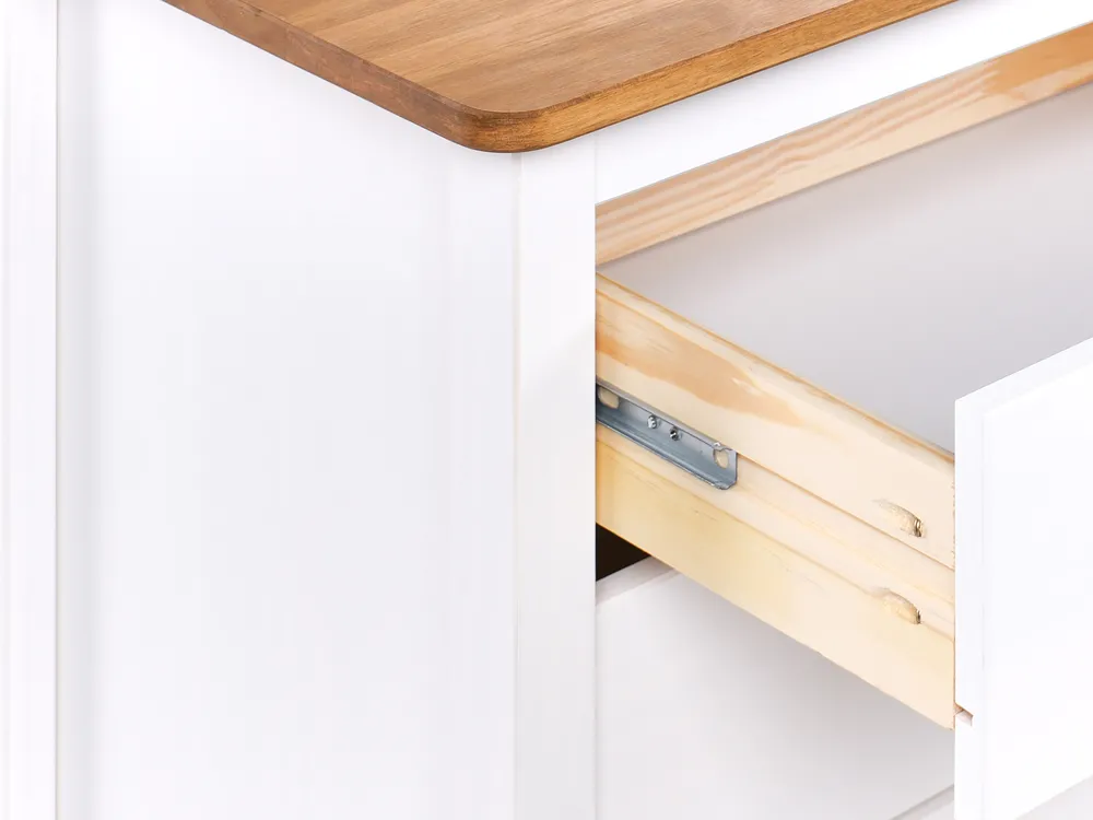 Komoda 5 szuflad SHILLINGTON Drewno sosnowe Biały_966243