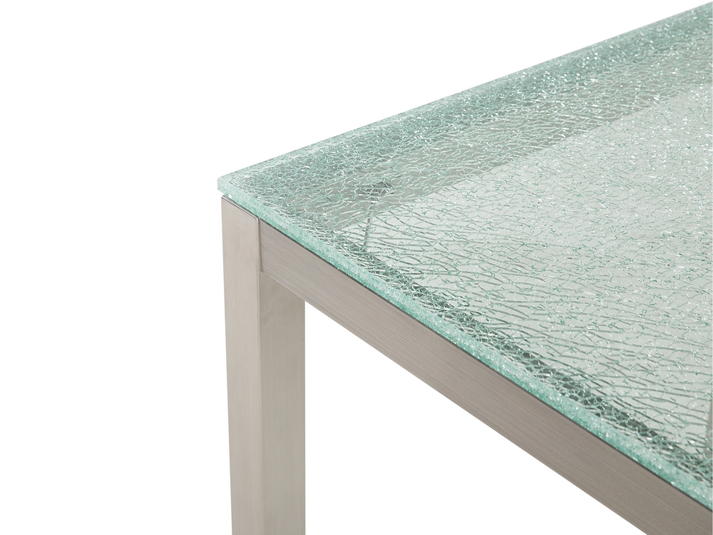 Rectangular glass top garden table discount