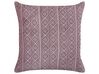 Welurowa poduszka dekoracyjna geometryczny wzór 45 x 45 cm różowa SILYBUM_838368