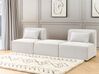 Pouf ottoman en velours côtelé blanc cassé LEMVIG_876478