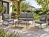 Conjunto de jardín con mesa 4 plazas VEZZANA Metal Gris
