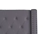 Letto contenitore LUBBON Velluto Grigio 140 x 200 cm_833596