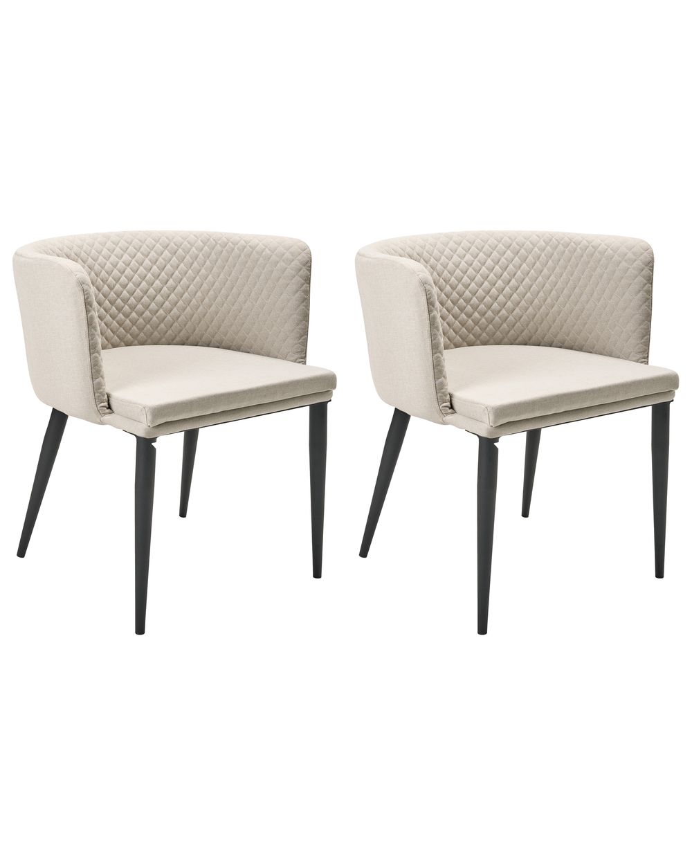 Set of 2 Garden Chairs LIMASSON Fabric Beige