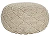 Pouffe Macramé BERKANE Cotton Beige