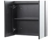 Szafka łazienkowa wisząca z lustrem LED CHABUNCO 60 cm 60 cm Czarny_905890