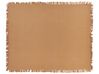 Colcha de algodón marrón 150 x 200 cm YERBENT_918022