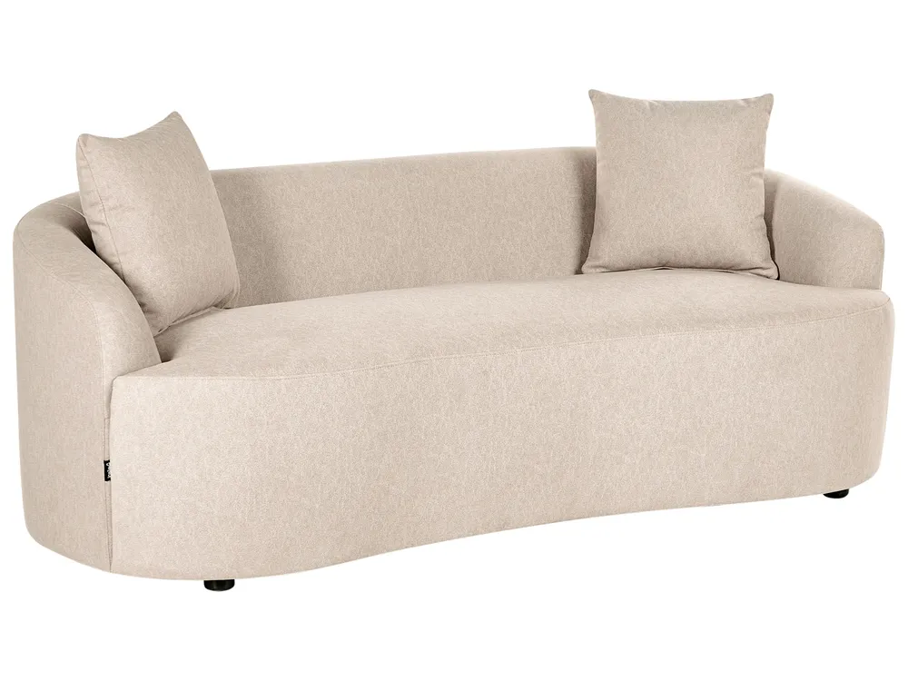 Sofa AMAL mit Ottomane Stoff Beige_1145666