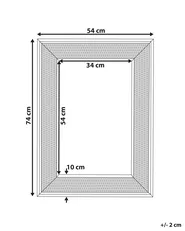 Wall Mirror IGUALA 54 cm 74 cm Bamboo Natural Ash Wood_796904