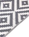 Outdoor Teppich grau 120 x 180 cm geometrisches Muster Kurzflor HAPUR_786066
