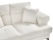Set da salotto 5 posti SKIVE Bouclé Bianco_948708