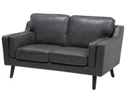 Divano 2 posti LOKKA Pelle sintetica Grigio_697865