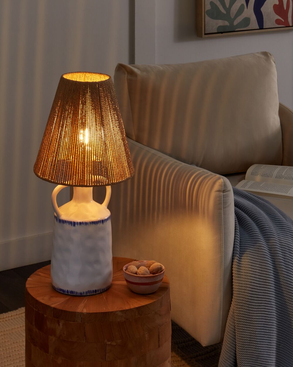 Table Lamp LARISSOS Ceramic White