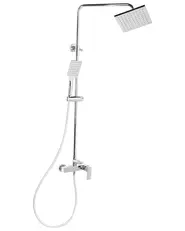 Set doccia con miscelatore e soffione a pioggia CATAGENA Argento_1000679