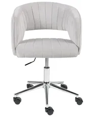 Desk Chair KATONAH Velvet Light Grey_970604
